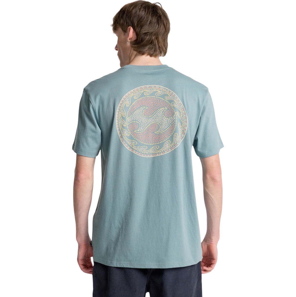 2026 Billabong Mens Crayon Wave T-Shirt EBYZT00525 - Washed Blue